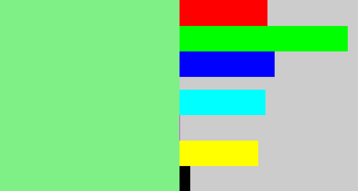 Hex color #7ef086 - lightgreen