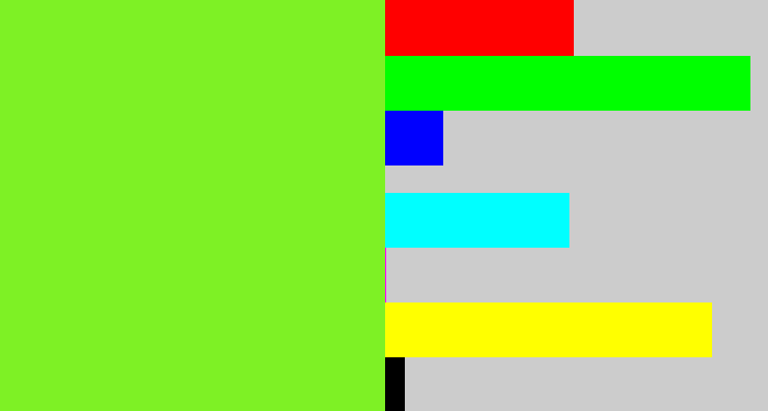 Hex color #7ef125 - kiwi green