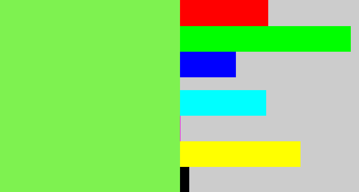 Hex color #7ef250 - lighter green