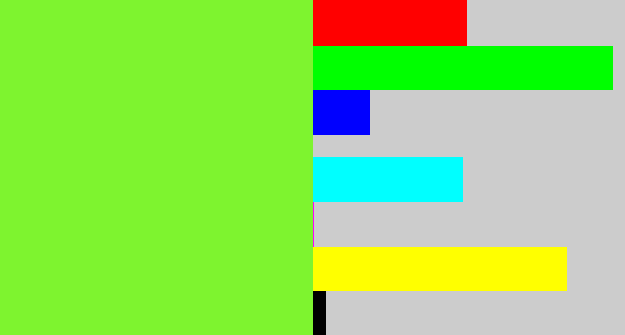 Hex color #7ef42f - kiwi green