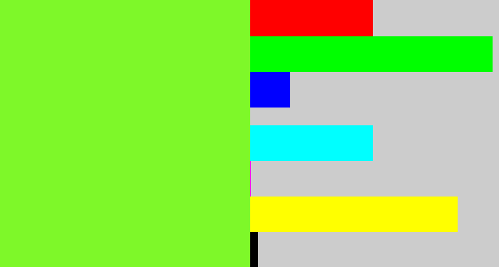 Hex color #7ef829 - kiwi green