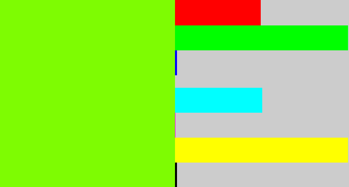 Hex color #7efc02 - bright lime
