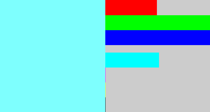Hex color #7efffe - robin egg blue