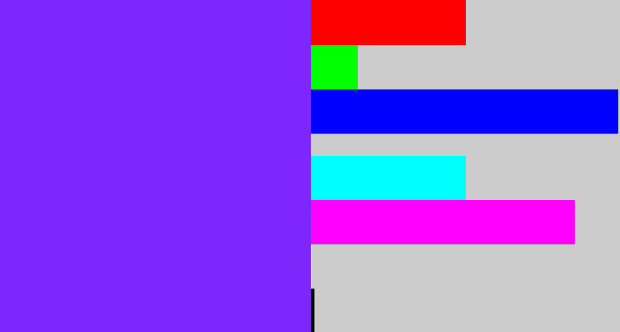 Hex color #7f26fc - purply blue