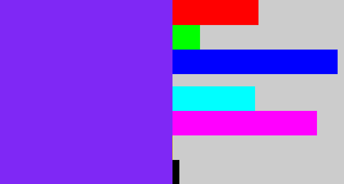 Hex color #7f28f5 - bluish purple