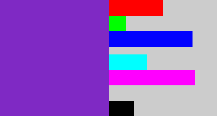 Hex color #7f29c4 - purple/blue