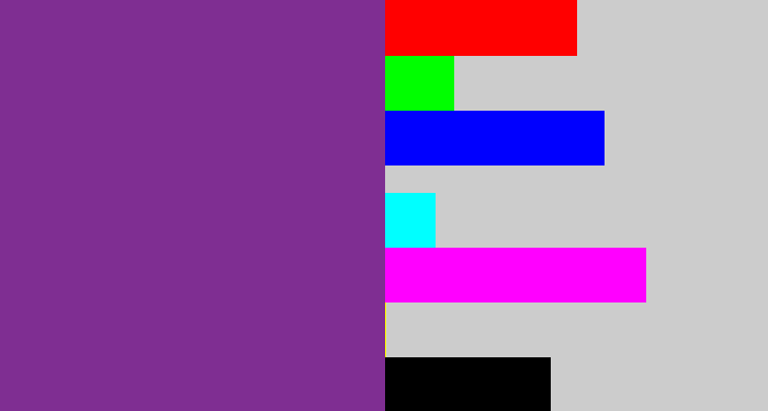Hex color #7f2e92 - purple