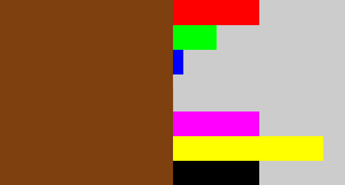 Hex color #7f4010 - medium brown