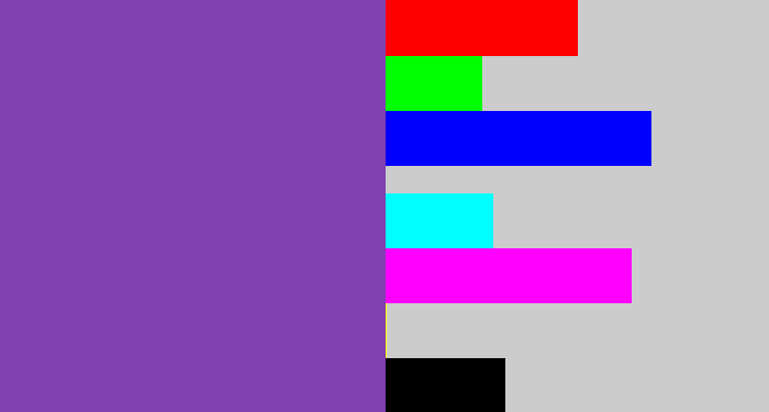 Hex color #7f40b0 - purply