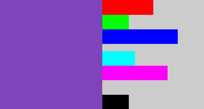 Hex color #7f43bc - purply