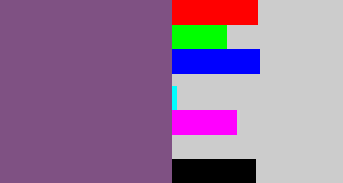 Hex color #7f5183 - dull purple