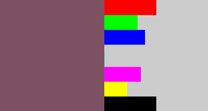 Hex color #7f5263 - dark mauve