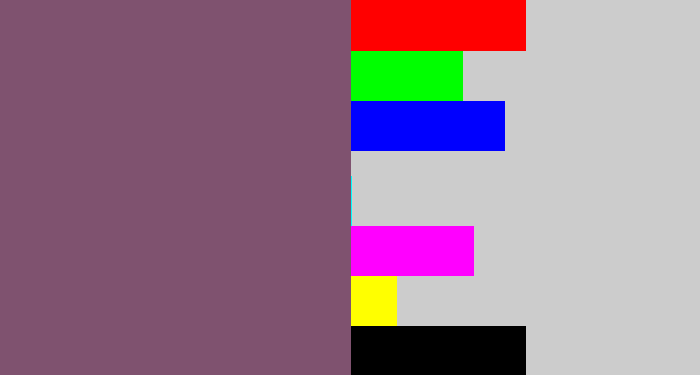 Hex color #7f526f - dark mauve