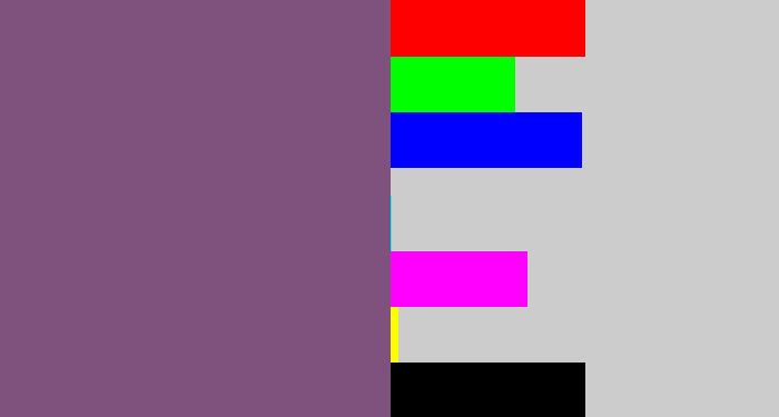 Hex color #7f527d - dull purple