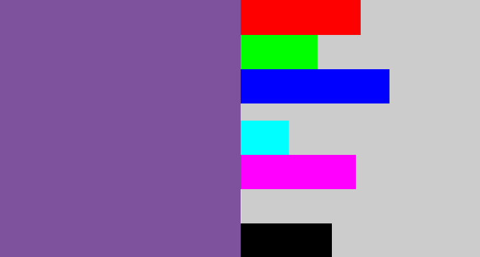 Hex color #7f529e - dark lavender