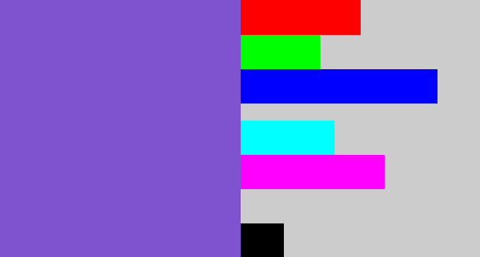 Hex color #7f53d0 - light indigo