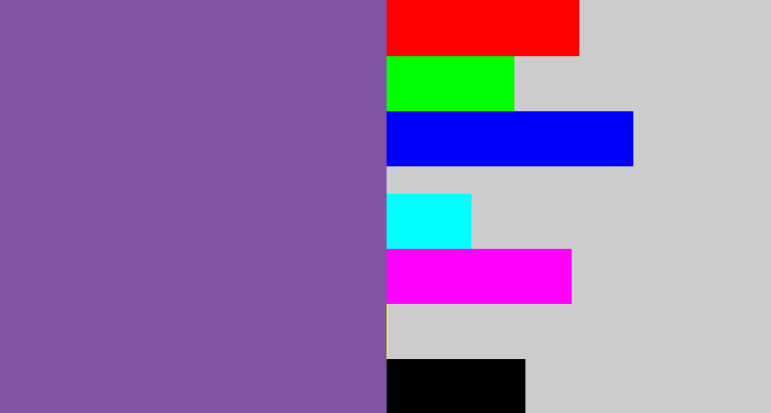 Hex color #7f54a3 - dark lavender