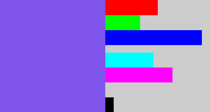 Hex color #7f54eb - purpley