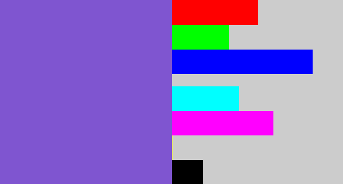 Hex color #7f55d0 - light indigo