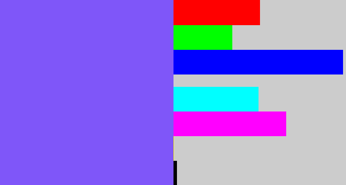 Hex color #7f56f9 - purpley