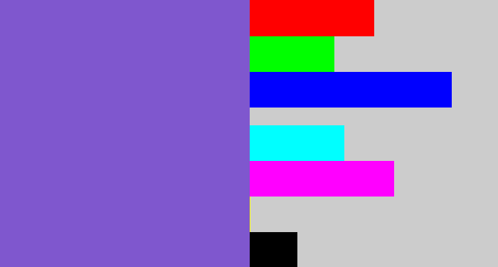 Hex color #7f57ce - light indigo