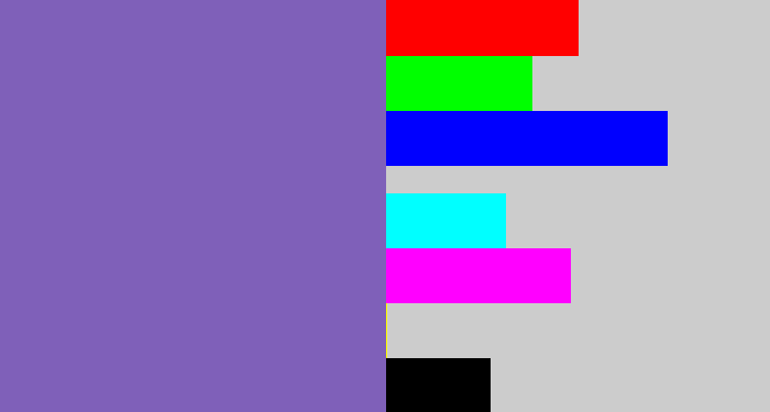 Hex color #7f60b9 - deep lavender