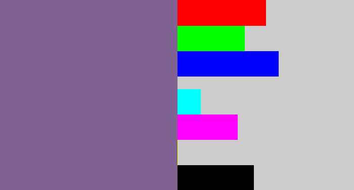 Hex color #7f6192 - dark lavender