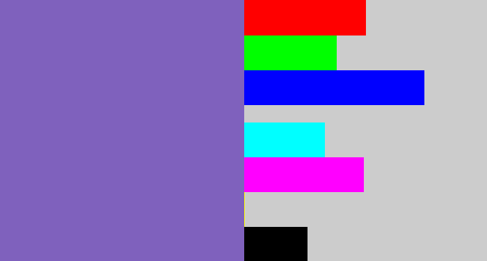 Hex color #7f61bd - deep lavender