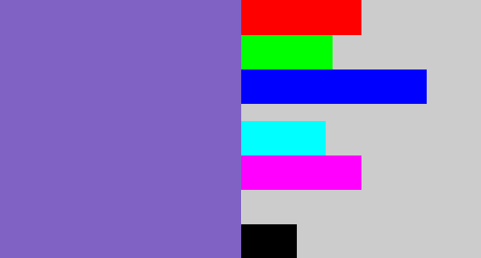 Hex color #7f62c4 - deep lavender