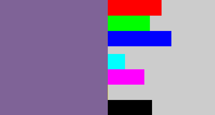 Hex color #7f6397 - dark lavender
