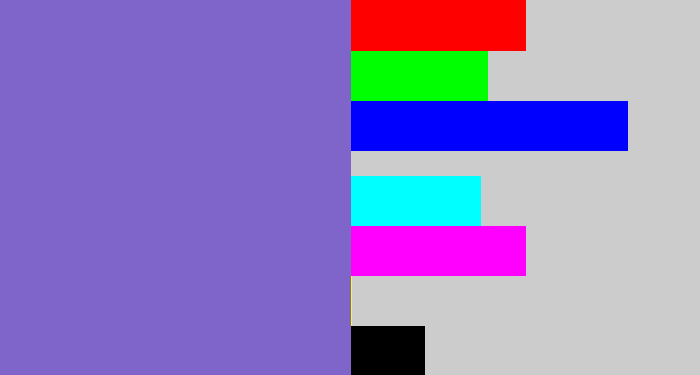 Hex color #7f64ca - light indigo