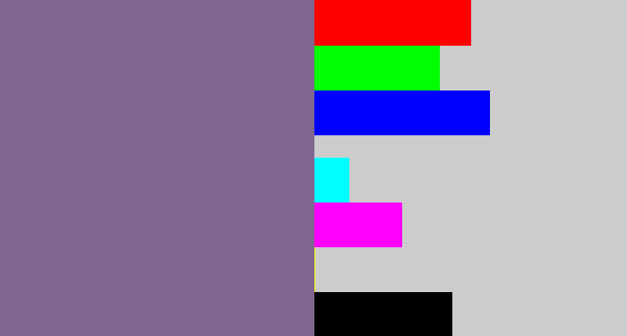 Hex color #7f668e - grey purple