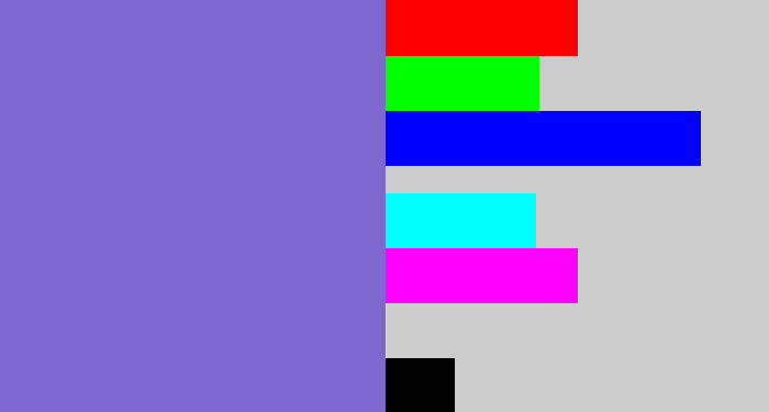 Hex color #7f67d0 - light indigo