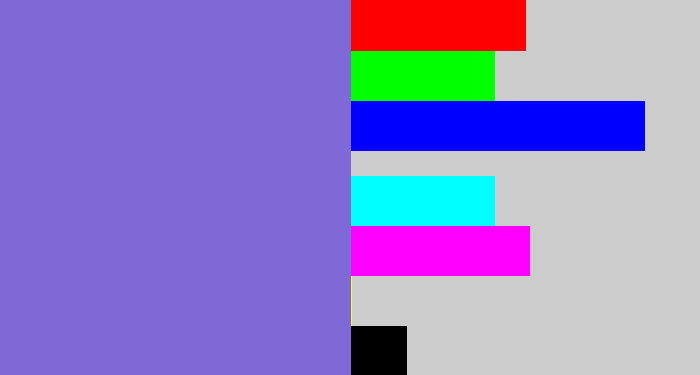 Hex color #7f69d7 - purpley