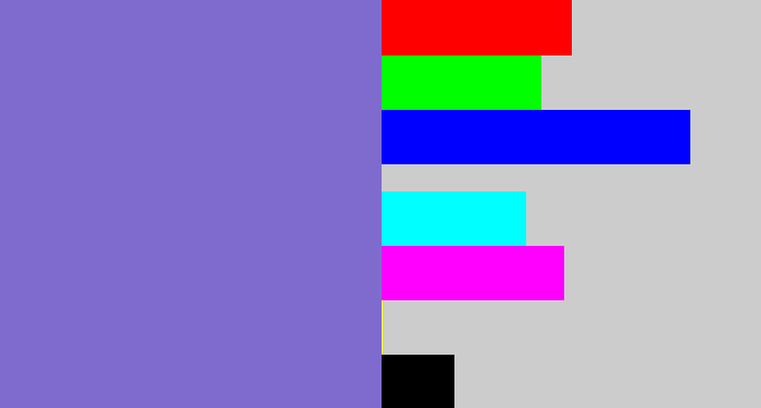 Hex color #7f6bce - light indigo