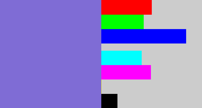 Hex color #7f6cd5 - light indigo