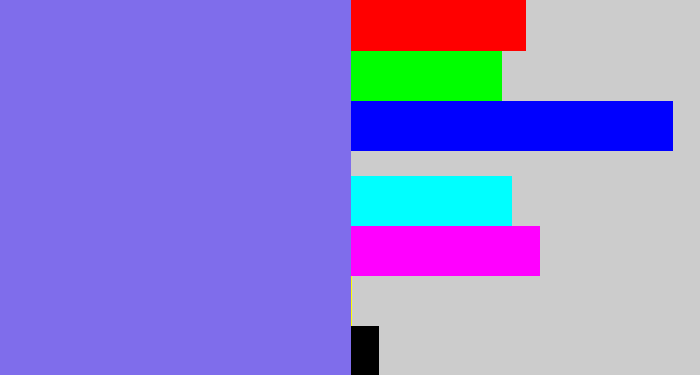 Hex color #7f6deb - purpley