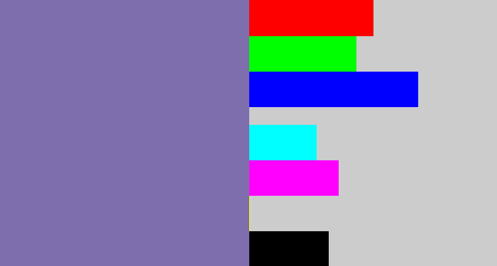 Hex color #7f6ead - dark lavender