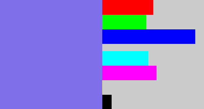 Hex color #7f6ee9 - purpley