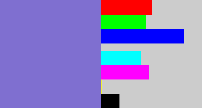 Hex color #7f6fd0 - light indigo