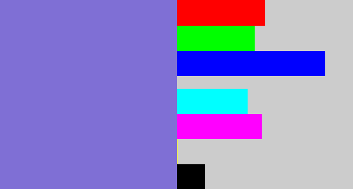 Hex color #7f6fd5 - light indigo