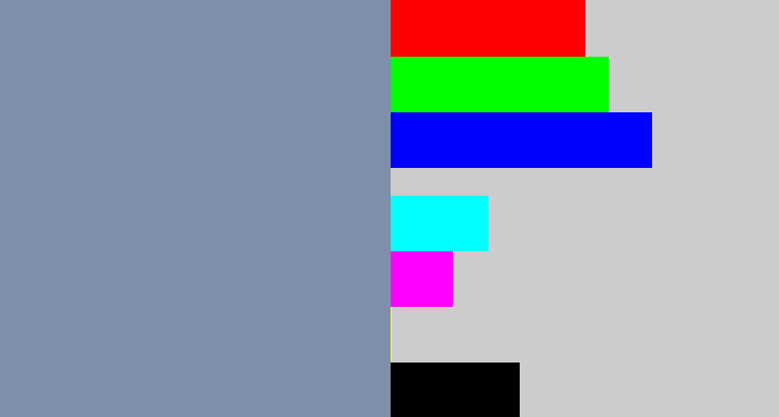 Hex color #7f8faa - blue/grey