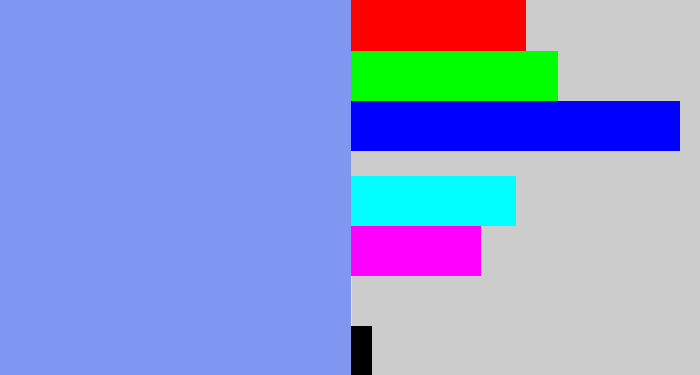 Hex color #7f97f0 - periwinkle blue