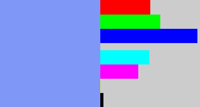 Hex color #7f98f7 - periwinkle blue