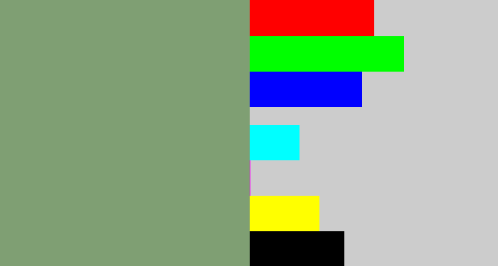 Hex color #7f9f73 - greeny grey