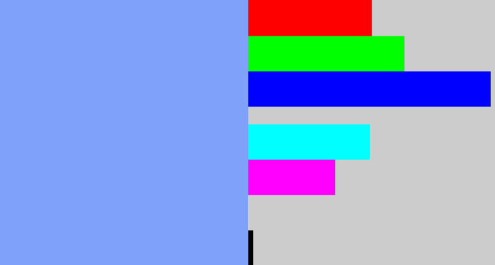 Hex color #7fa1f9 - periwinkle blue