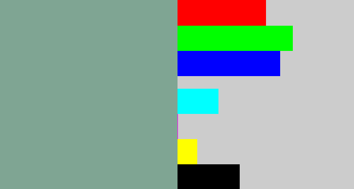 Hex color #7fa593 - greyish teal