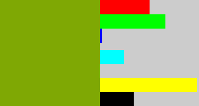 Hex color #7fa804 - vomit green