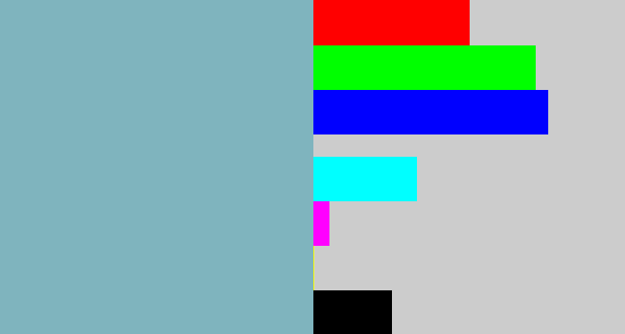 Hex color #7fb4be - bluegrey