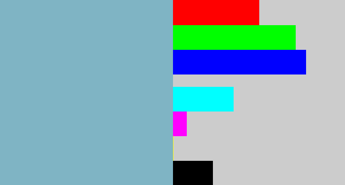 Hex color #7fb4c4 - bluegrey